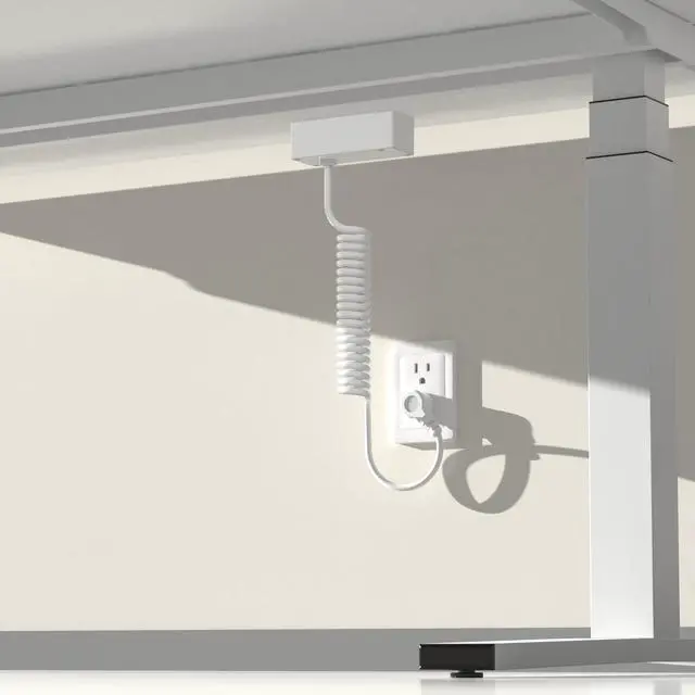Alt view image 3 of 7 - Recessed Power Strip USB C 65W Fast Charging Station,in Drawer Outlet,Furniture Flush Mount for Desktop,Workspace Essential Desk Outlet (White, 10FT)