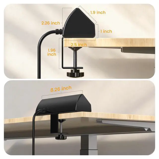 Alt view image 7 of 7 - Desk Clamp Power Strip, 130W Total Fast Charging Station,Black