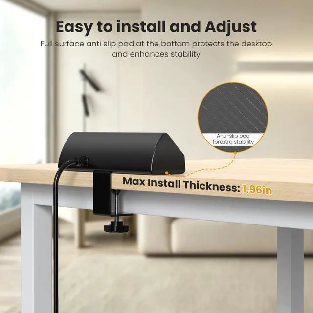 Alt view image 6 of 7 - Desk Clamp Power Strip, 130W Total Fast Charging Station,Black