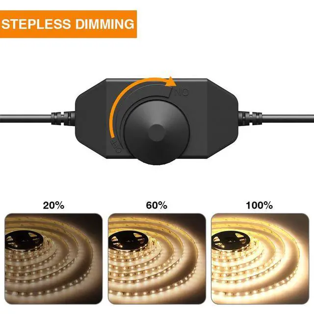 Alt view image 4 of 7 - Warm LED Strip Lights,16.4ft Dimmable Strip Lighting,3000K 5m 12v Tape Light, 2835 LEDs Flexible Warm White Rope Light for Home,Kitchen,Under Cabinet,Bedroom, Christmas Decor, Non-Waterproof