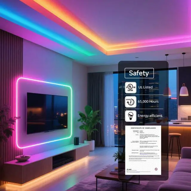 Alt view image 2 of 7 - 16.4FT WS2811 Smart IC RGB DC12V FCOB COB LED Strip Light | UL Listed 720LEDs/m High Density Color Chasing Light 12mm Width Black PCB for Home DIY Lighting(No Adapter or Controller)