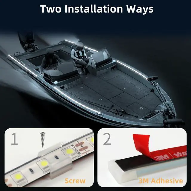 Alt view image 2 of 6 - Boat Marine Submersible Led Strip Lights, 12V White/20''