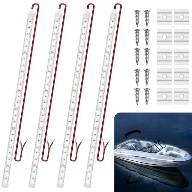 Main image of Boat Marine Submersible Led Strip Lights, 12V White/20''