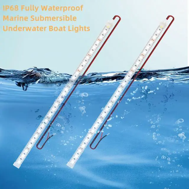 Alt view image 4 of 6 - Boat Marine Submersible Led Strip Lights, 12V White/20''