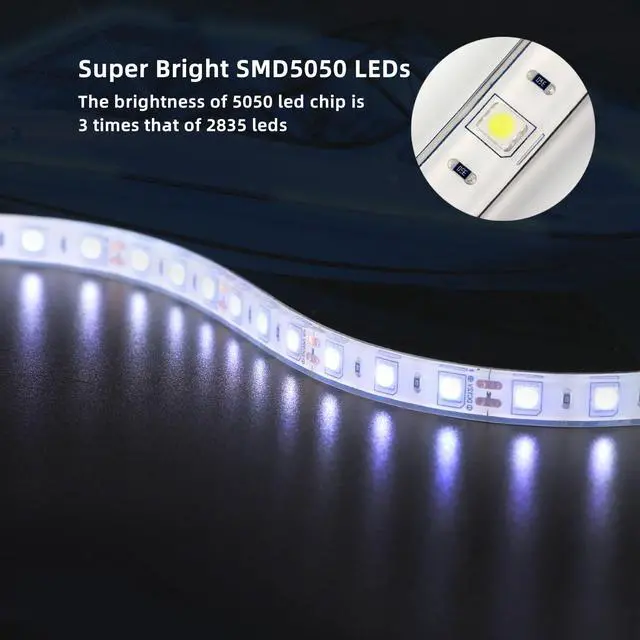 Alt view image 5 of 6 - Boat Marine Submersible Led Strip Lights, 12V White/20''