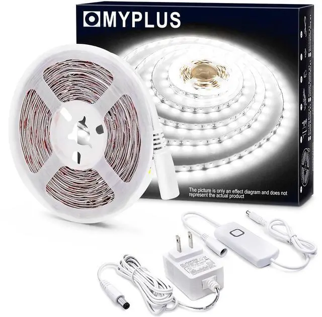 Main image of LED Strip Lights White, 16.4ft Daylight White 6000K LED Tape Lights with Dimmable 700 Lumen and 300 LEDs Bright Flexible Led Light Strip for Vanity Mirror,Under Cabinet,Kitchen,Bedroom
