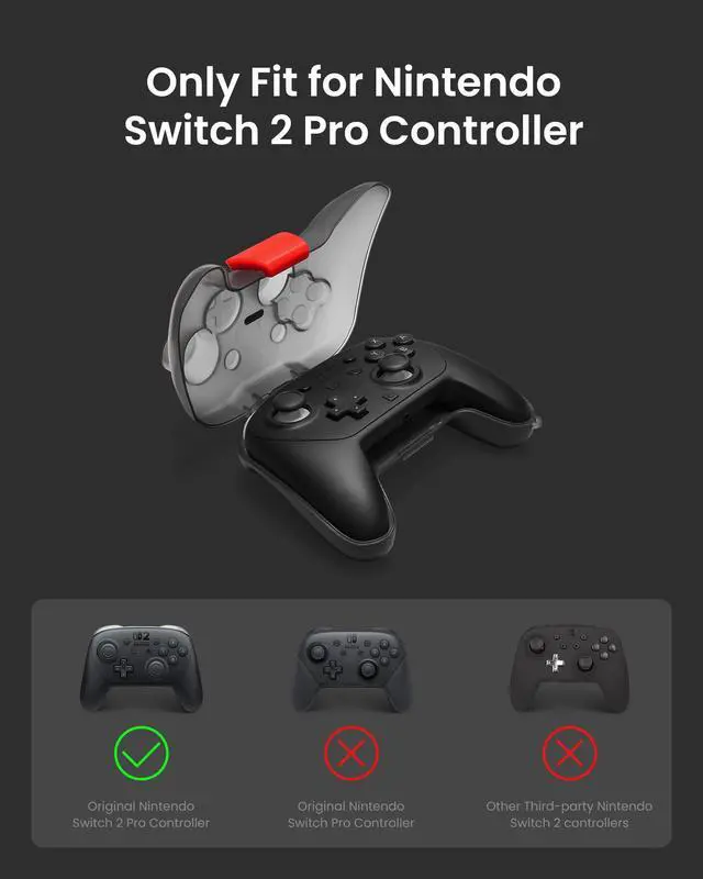 Alt view image 2 of 7 - Case for Nintendo Switch 2 Pro Controller, Military Grade Protection