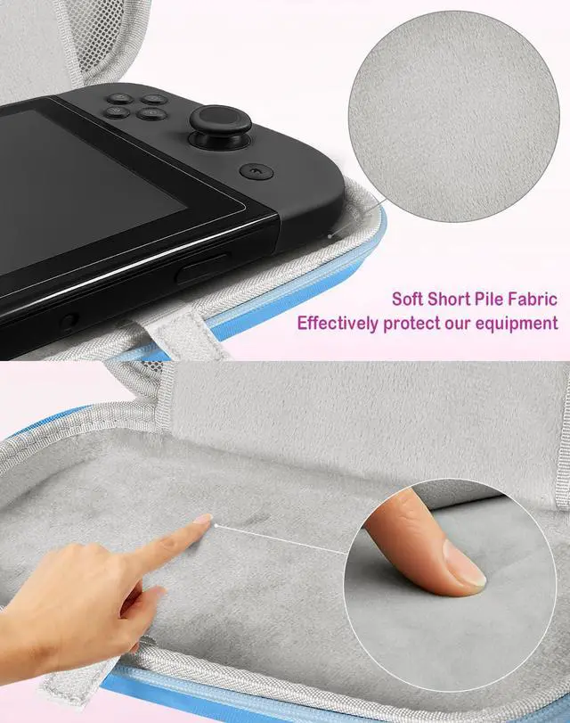 Alt view image 2 of 6 - for Nintendo Switch 2 Carrying Case - Blue Shark Cute Kawaii Design with Handle and Strap for Switch 2 Travel Cases Portable Storage Carry Protective Hard Shell for Boys Teens Girls