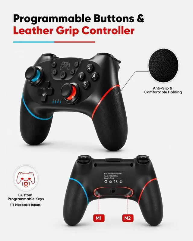 Alt view image 3 of 7 - Wireless Pro Controllers Accessories Bundle for Nintendo Switch 2 18-in-1