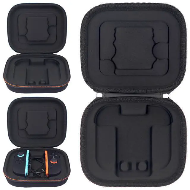 Alt view image 3 of 7 - Carry Case Compatible with Nintendo Switch 2 Joy-Con & Straps, Buttons & Joysticks Full Protection, Hard Shell Joycon Compact Pouch Travel Storage Case, Black