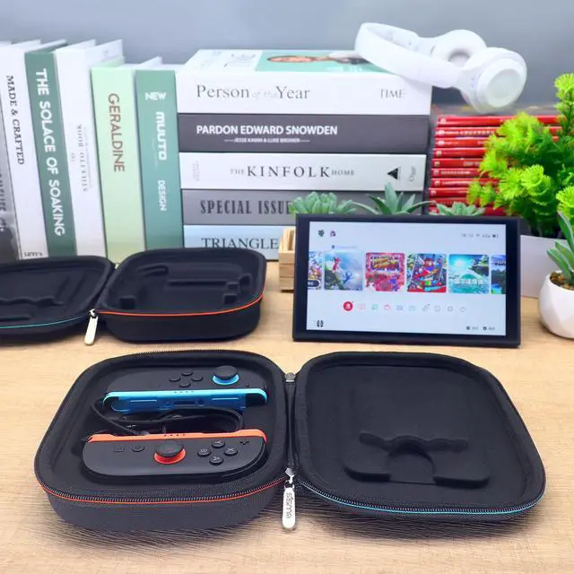 Alt view image 4 of 7 - Carry Case Compatible with Nintendo Switch 2 Joy-Con & Straps, Buttons & Joysticks Full Protection, Hard Shell Joycon Compact Pouch Travel Storage Case, Black