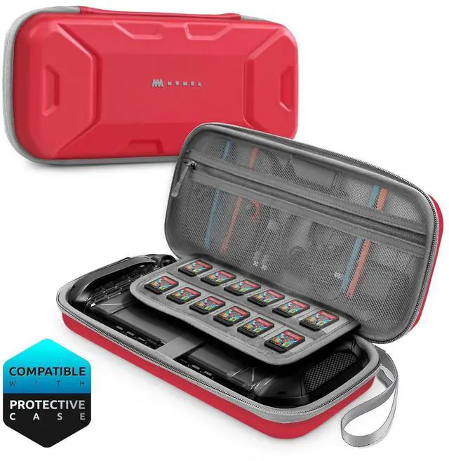 Main image of Carrying Case for Nintendo Switch 2, Hard Shell Travel Handbag Pouch with Game Card Slots for Switch 2 Accessories, (12.6 x 6.1 x 2.8 Inches), Red