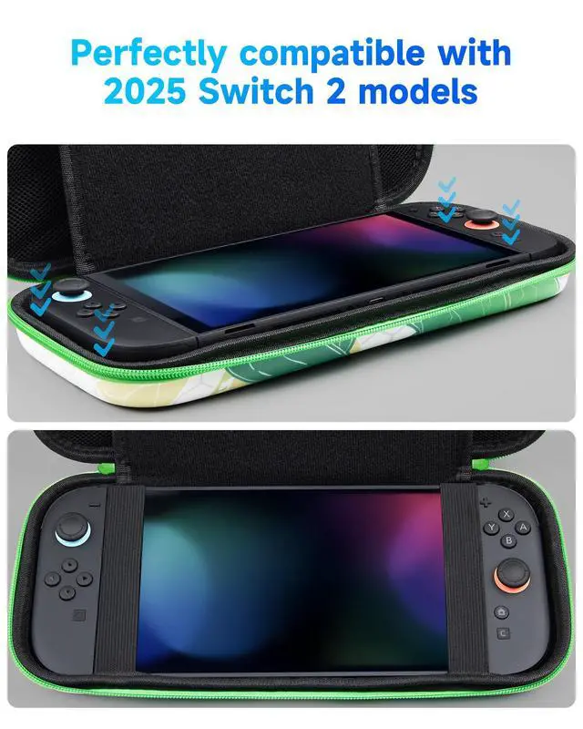 Alt view image 2 of 7 - Carrying case for Switch 2 (2025), all-in-one protective shell design, slim portable hard-shell travel bag, 12 game card slots & mesh pocket, fits console & accessories