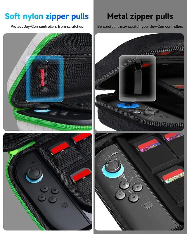 Alt view image 3 of 7 - Carrying case for Switch 2 (2025), all-in-one protective shell design, slim portable hard-shell travel bag, 12 game card slots & mesh pocket, fits console & accessories