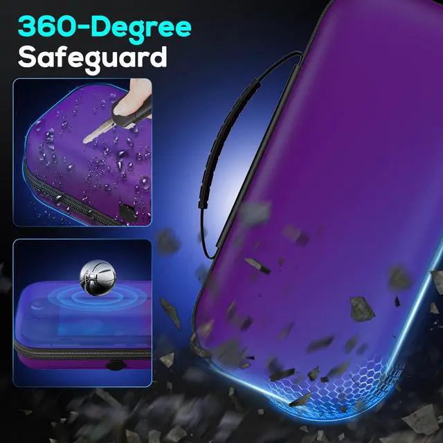 Alt view image 4 of 6 - [Charge inside Carrying Case for Switch 2/OLED/Switch 1-Purple
