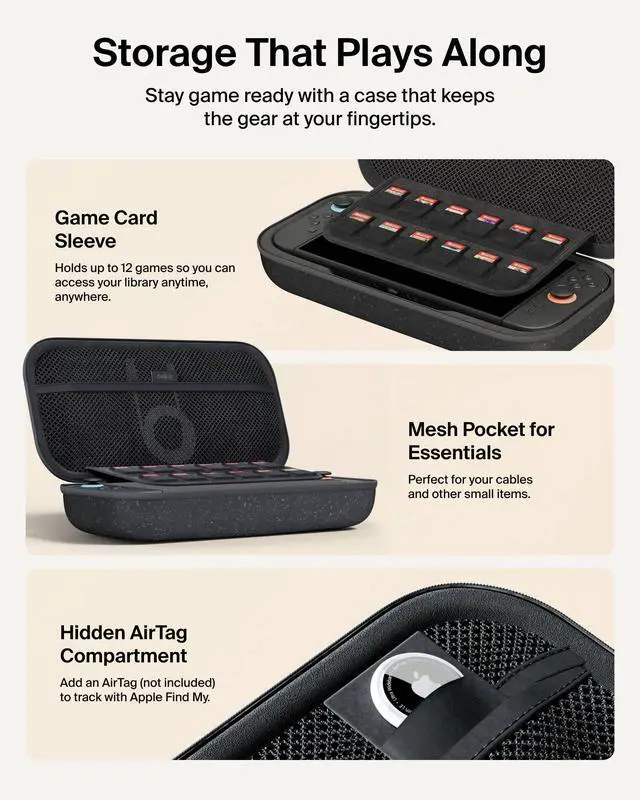 Alt view image 5 of 7 - Nintendo Switch 2 Charging Case with 10000mAh Power Bank Charger 20W