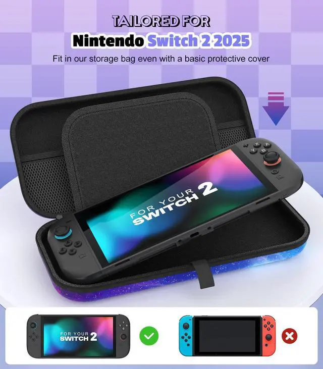 Alt view image 2 of 7 - Carrying Case for Nintendo Switch 2(2025) holds 10 Cartridges