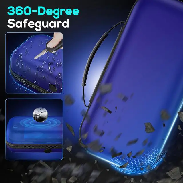 Alt view image 4 of 6 - [Charge inside Carrying Case for Switch 2/OLED/Switch 1-Blue