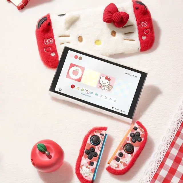 Alt view image 5 of 7 - Plush Protective Case for Switch 2, Kawaii Protective Shell Hard PC Slim Cover Case Compatible with Switch 2025 Game Console and Joystick Controller - HLK