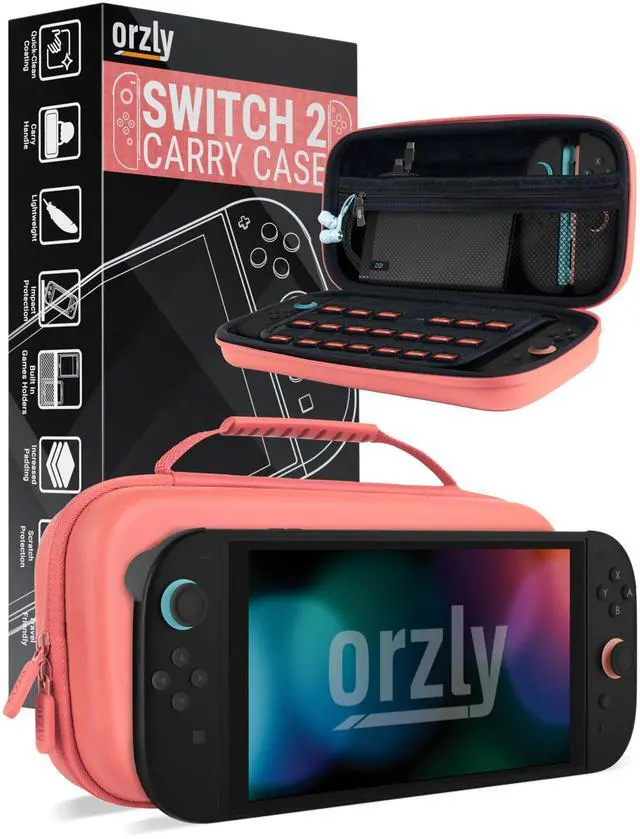 Main image of Case Compatible with Nintendo Switch 2 Protective Travel Carry Case with Screen Padding, Game Card & microSD Slots, Zipped & Open Pockets for Accessories 7.9" Gift Boxed