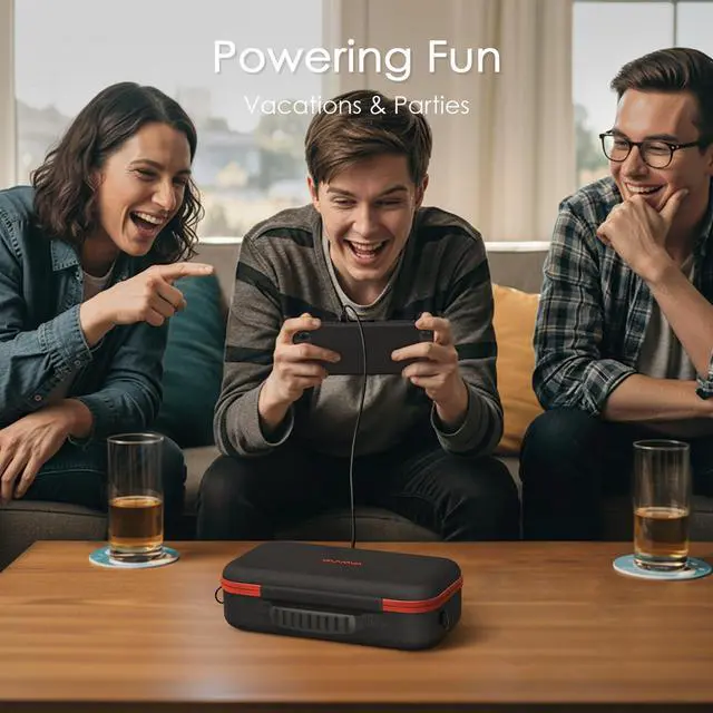 Alt view image 7 of 7 - Charging Case for Nintendo Switch 2 - 20,000mAh Battery Power Bank Carrying Bag for Travel, 35W Magnetic USB-C Output, Protective Hard Shell & Adjustable Shoulder Strap