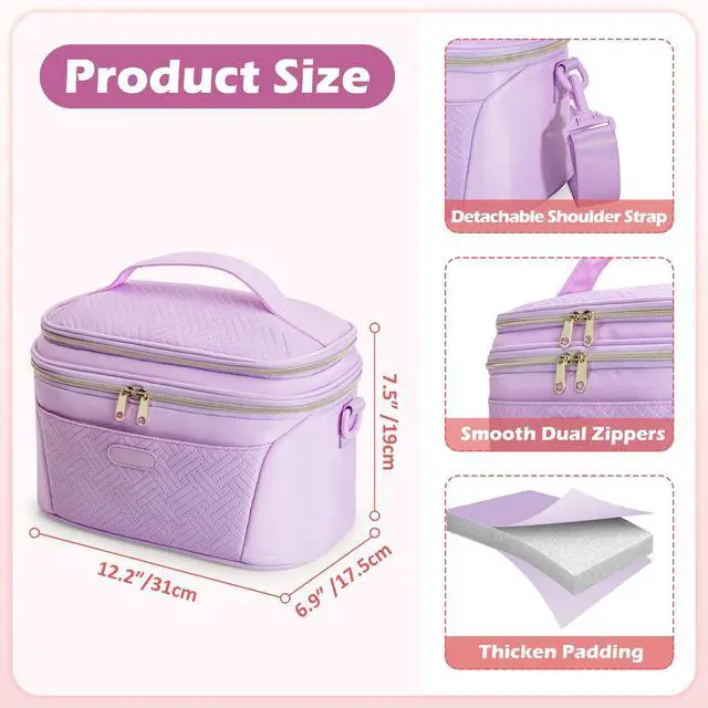 Alt view image 5 of 7 - Dual-Layer Carrying Case Compatible with Nintendo Switch 2 on Trips