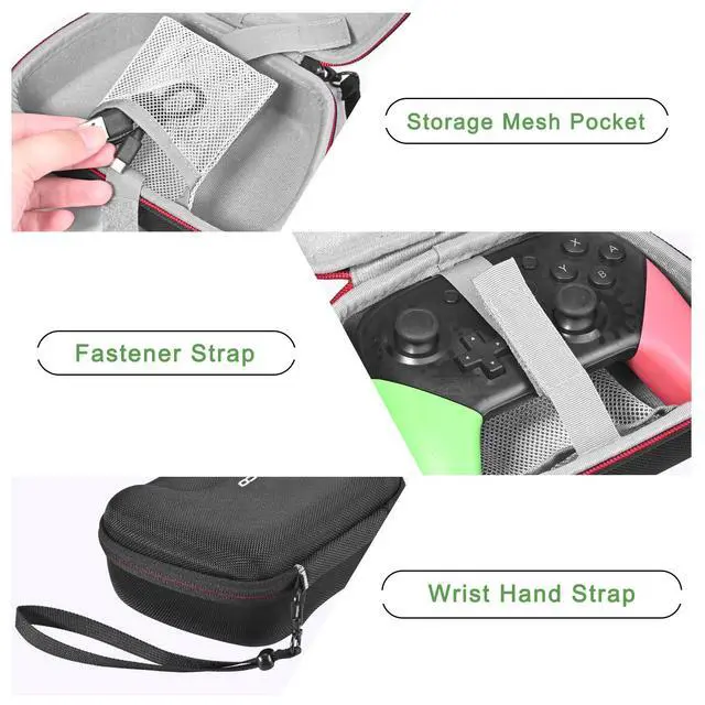 Alt view image 3 of 7 - Carrying Case for Nintendo Switch 2 Pro/Switch Pro Controller - Black (Case Only)