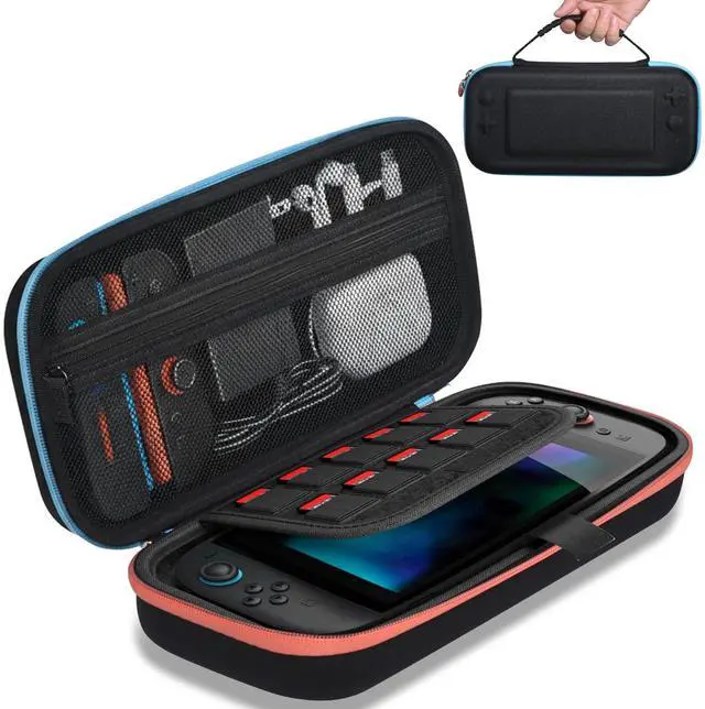Main image of Switch 2 Case | Carrying Case for Nintendo Switch 2, Portable All in One with Handle, Screen Padding, 10 Game Cartridges and Pockets for Switch 2 Accessories, for Travel and Storage, Black