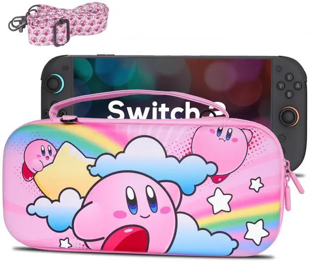Main image of Carrying Case for Switch 2(2025), Cute Portable Travel Bag in Updated Design of Pink Interior with an Adjustable Shoulder Strap, Pink