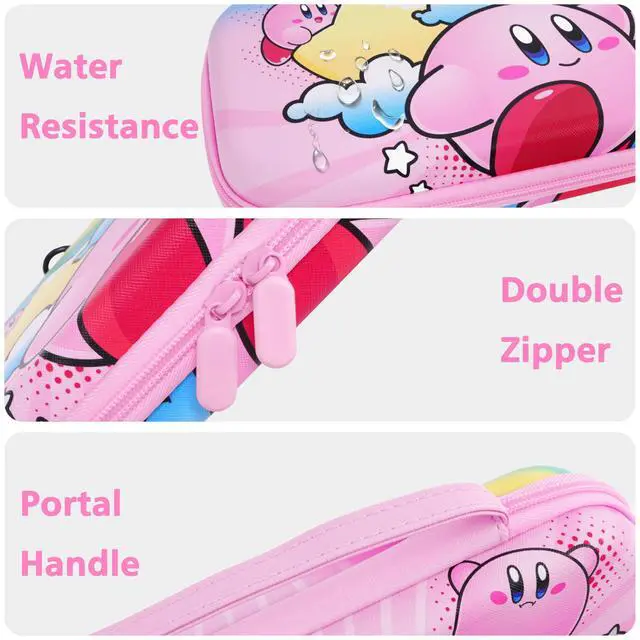Alt view image 4 of 6 - Carrying Case for Switch 2(2025), Cute Portable Travel Bag in Updated Design of Pink Interior with an Adjustable Shoulder Strap, Pink