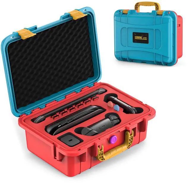 Main image of Hard Carrying Case for Nintendo Switch 2, Professional Deluxe IP67 Waterproof, Soft Lining Hard Travel Case for Nintendo Switch 2 Console Pro Controller & Accessories (Blue & Orange)