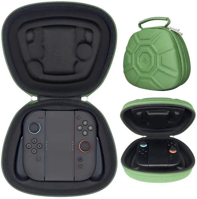 Main image of Carry Case Compatible with Nintendo Joy-Con 2 & Official Grip, Buttons & Joysticks Full Protection, Hard Shell Original Switch 2 Controllers Travel Storage Case Joycon Carrying Pouch, Armygreen