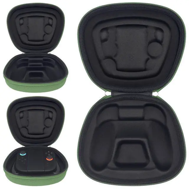 Alt view image 3 of 7 - Carry Case Compatible with Nintendo Joy-Con 2 & Official Grip, Buttons & Joysticks Full Protection, Hard Shell Original Switch 2 Controllers Travel Storage Case Joycon Carrying Pouch, Armygreen
