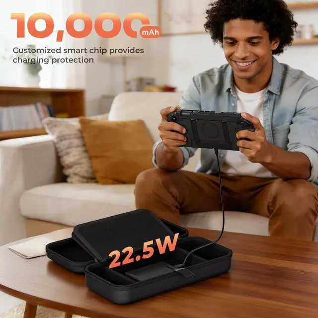 Alt view image 2 of 7 - Carrying Case with 10000mAh, 22.5W Power Bank for Nintendo Switch 2