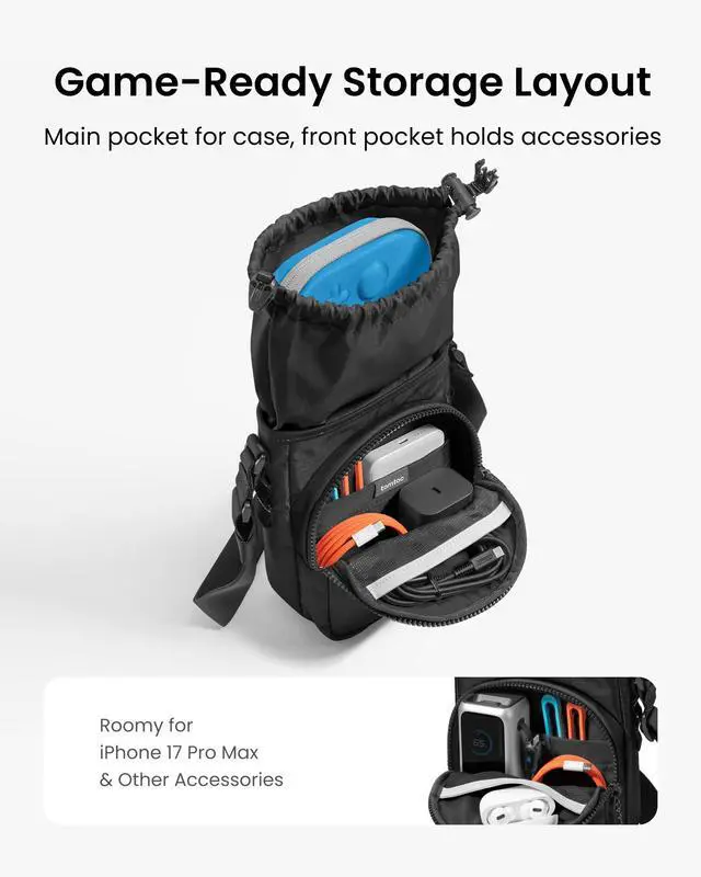 Alt view image 4 of 7 - Sling Crossbody Bag for Nintendo Switch 2/ Switch OLED Slim Case