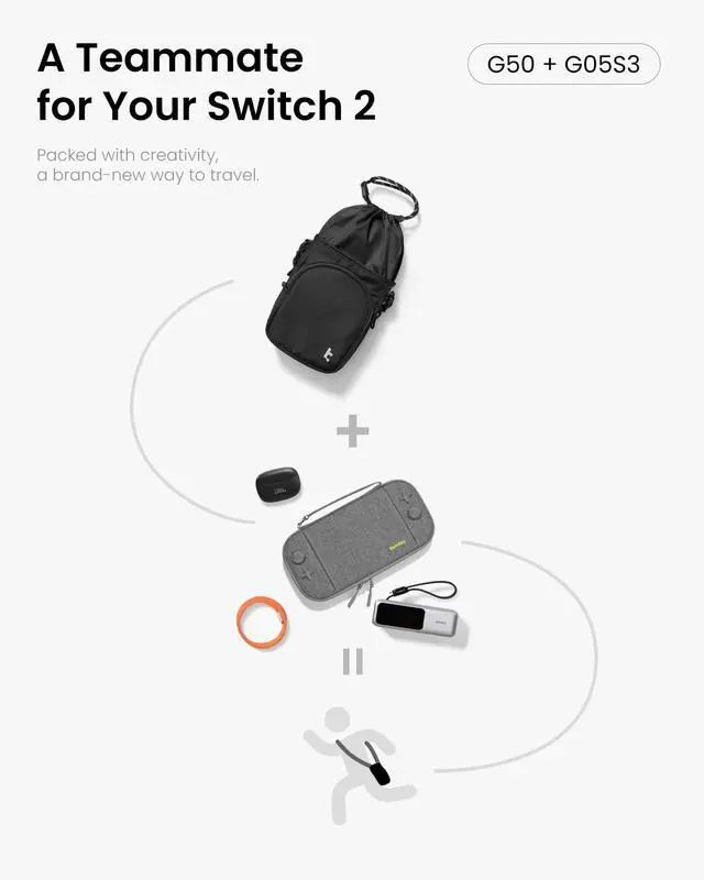Alt view image 2 of 7 - Sling Crossbody Bag for Nintendo Switch 2/ Switch OLED Slim Case