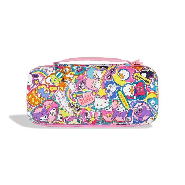 Alt view image 3 of 7 - Carrying Case for Nintendo Switch 2, Switch 1, Lite, OLED, Protective Travel Case with Game Cartridge Storage | Hello Kitty & Friends Stickers