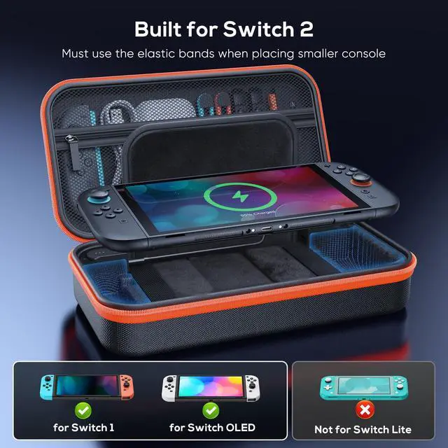 Alt view image 4 of 7 - Charging Case for Nintendo Switch 2 - Built-in 37000mWh Battery