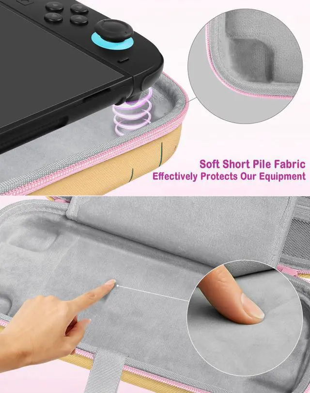 Alt view image 2 of 6 - for Nintendo Switch 2 Carrying Case for Women Teen Girls - Cute Cool Design for Switch 2 2025 Travel Cases with Handle and Strap Portable Storage Carry Hard Shell for Accessories, Bee