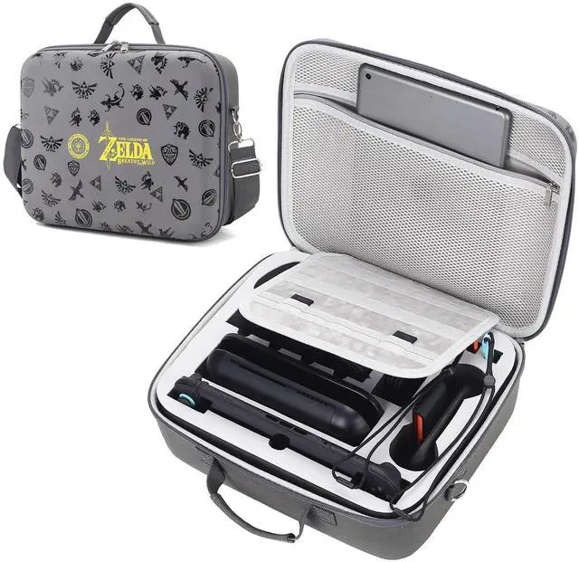 Main image of Cute Carrying Case for Nintendo Switch 2 (2025), Large All in One Hard Travel Case with Game Card Slots, Portable Full Protection Bag for Switch 2 Zelda Console, Pro Controller & Accessories