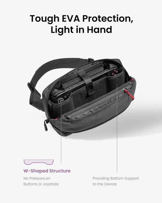 Alt view image 6 of 7 - Carrying Case for Steam Deck/OLED/Nintendo Switch 2/Rog Xbox Ally X