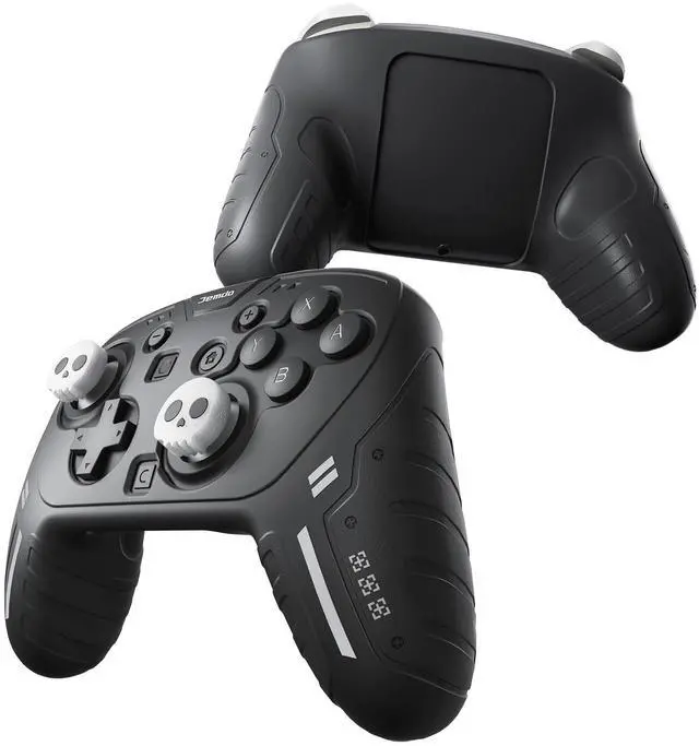 Main image of Silicone Protective Cover for Switch 2 Pro Controller, Soft Anti-Slip Grip Skin Case with 2 Skull Thumb Caps, Shockproof Durable Shell for Switch 2 Pro, Ergonomic Gaming Grip Cover-Black