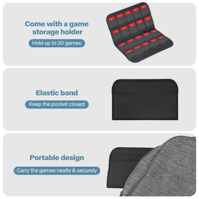 Alt view image 4 of 7 - Hard Shell Carrying Case Compatible with Nintendo Switch 2 & Accessories