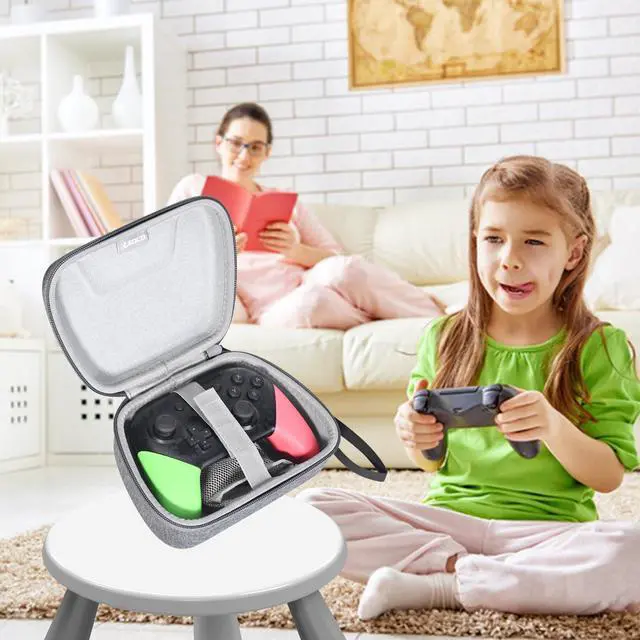 Alt view image 7 of 7 - Carrying Case for Nintendo Switch 2 Pro/Switch Pro Controller - Grey (Case Only)