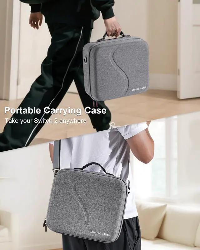 Alt view image 6 of 7 - Switch 2 All in One Carrying Case for Nintendo Switch 2, Portable Hard Travel Case with Game Card Slots, Portable Storage Carry Bag for Switch 2 Console Pro Controller Accessories