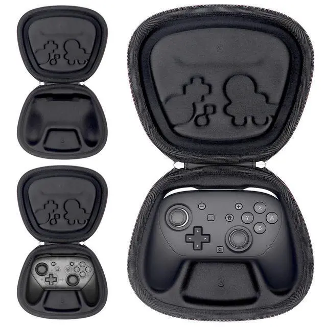 Alt view image 3 of 7 - Protective Case Compatible with Nintendo Switch 2 Pro Controller, Hard Shell Original Switch Controller Protection Travel Storage Case Portable Carrying Bag, Red