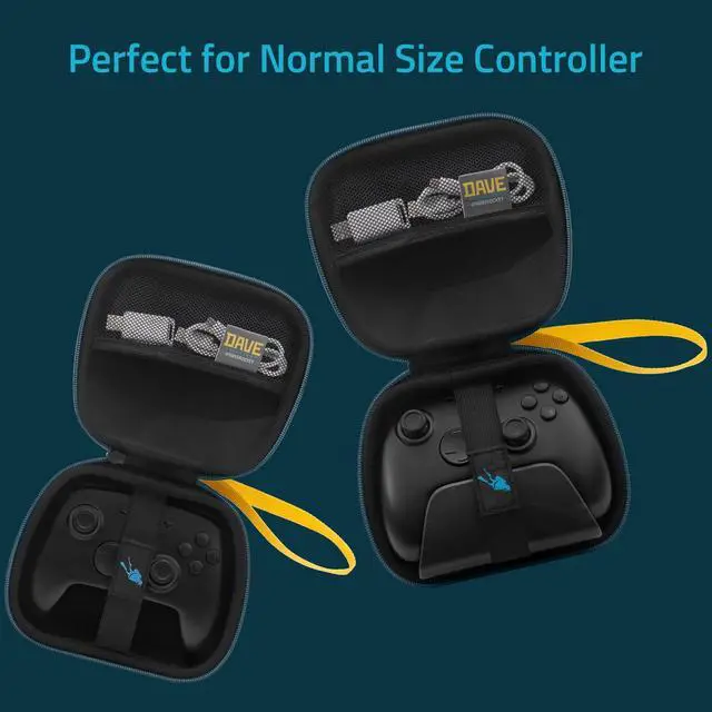 Alt view image 6 of 7 - Carrying Case for Nintendo Switch 2 Pro Controller/Xbox Controller, Protective Travel Case with Hard Shell Ballistic Nylon and EVA Material, Dave the Diver Official Licensed - Blue