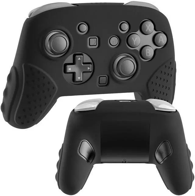 Main image of Silicone Case for Nintendo Switch 2 Pro Controller, Soft Full Protective Cover for Switch 2 Pro, Comfortable Ergonomic Grip Design (Black)