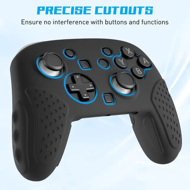 Alt view image 5 of 7 - Silicone Case for Nintendo Switch 2 Pro Controller, Soft Full Protective Cover for Switch 2 Pro, Comfortable Ergonomic Grip Design (Black)