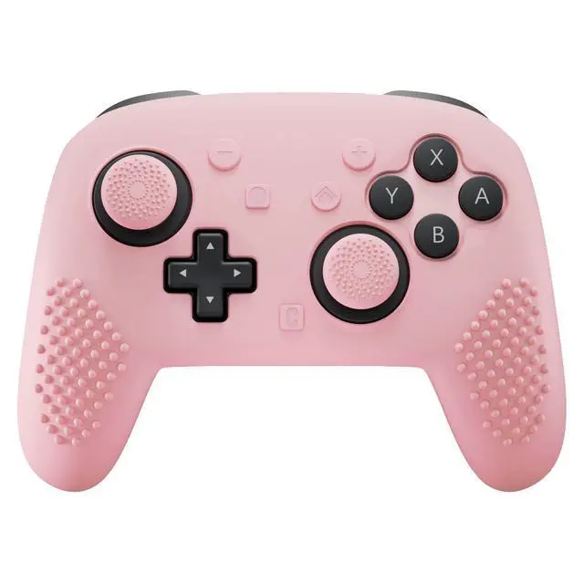 Alt view image 6 of 7 - Silicone Cover Skin for Nintendo Switch 2 Pro Controller 3D Studded Edition Anti-Slip Grip Protector Case for Switch 2 Pro with Button Cap, Thumb Grips & Sticker - Cherry Blossoms Pink